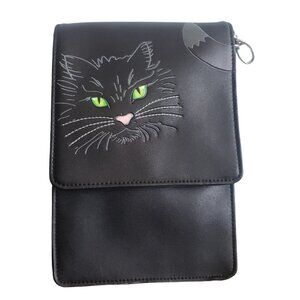 Fluffy Cat Small Crossbody Bag Purse, Faux Leather by ShagWear